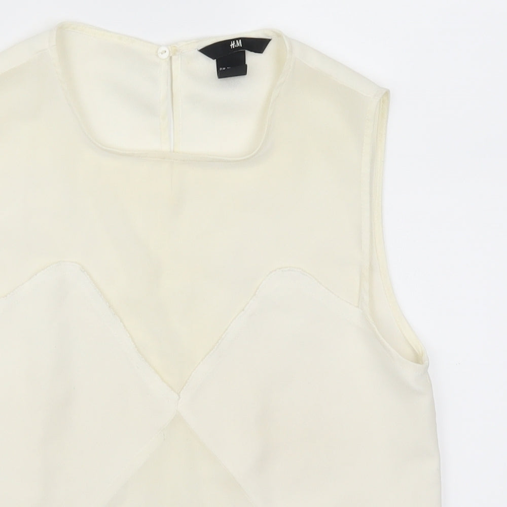 H&M Womens Beige   Basic T-Shirt Size 6