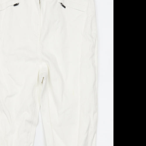 Principles Womens White  Denim Cropped Jeans Size 14 L22.5 in