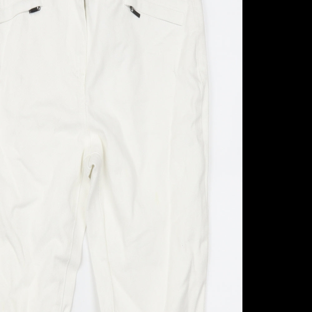 Principles Womens White  Denim Cropped Jeans Size 14 L22.5 in