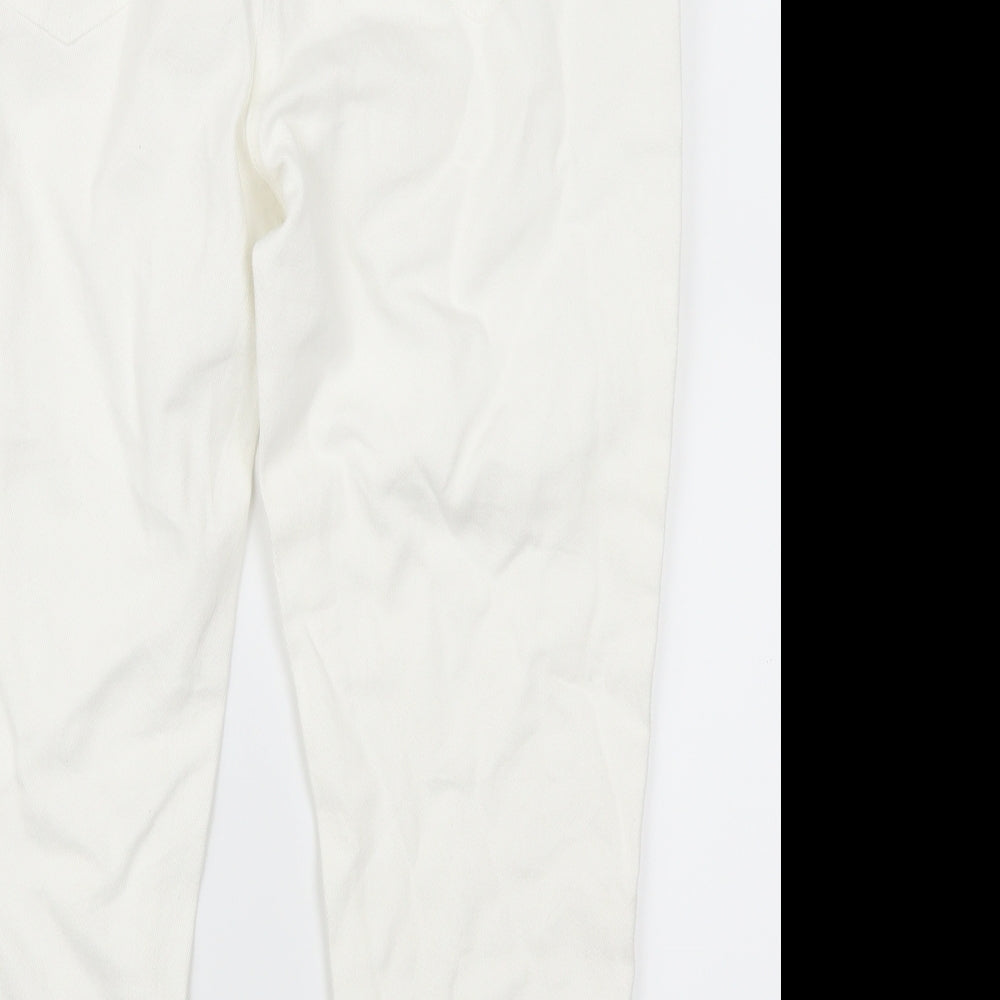 Principles Womens White  Denim Cropped Jeans Size 14 L22.5 in