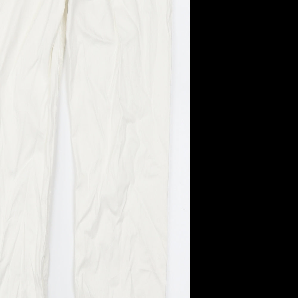 Marks and Spencer Womens White  Denim Straight Jeans Size 10 L31 in