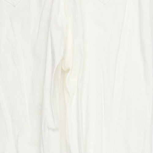 Marks and Spencer Womens White  Denim Bootcut Jeans Size 10 L29 in
