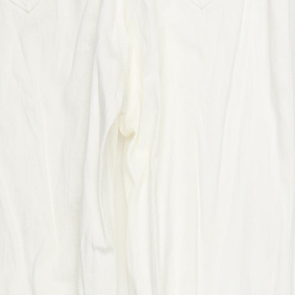 Marks and Spencer Womens White  Denim Bootcut Jeans Size 10 L29 in