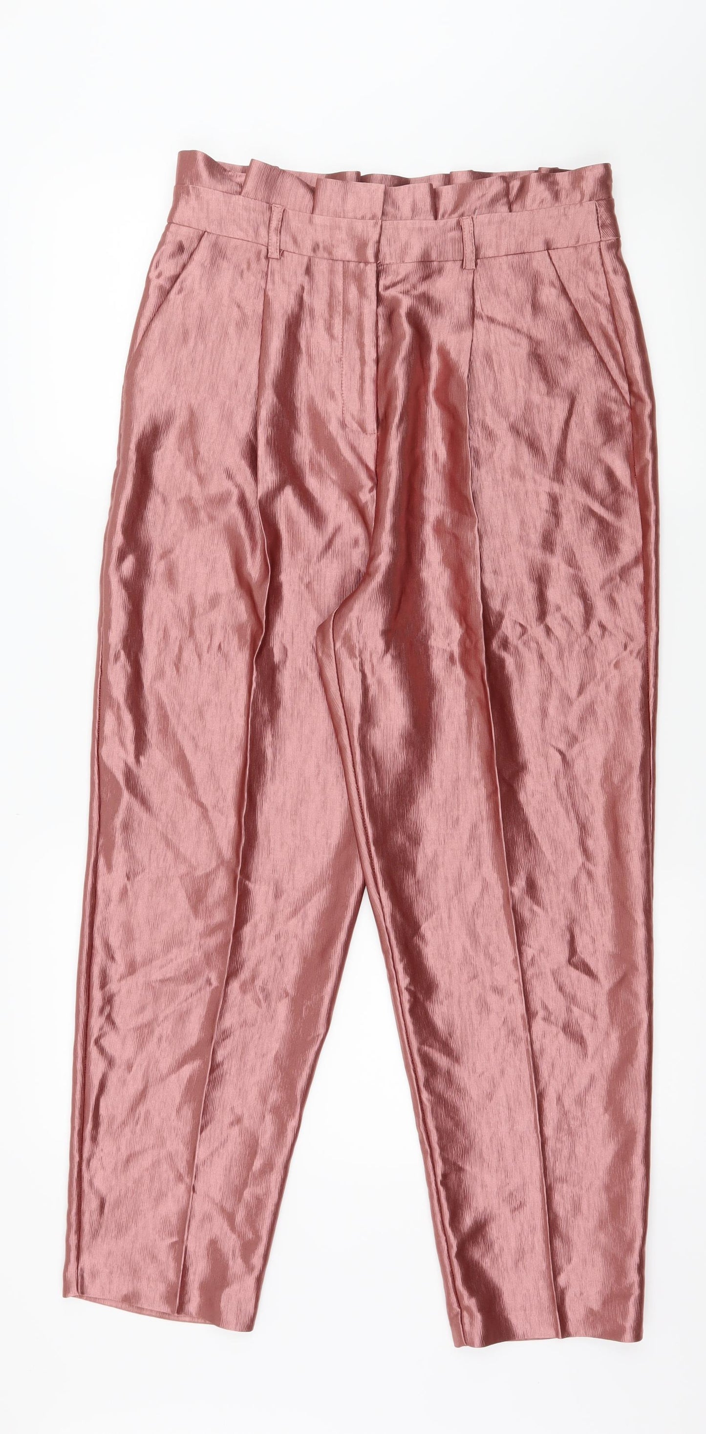 Topshop Womens Pink   Trousers  Size 12 L26 in
