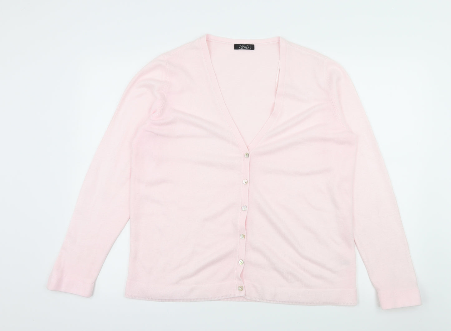 Bonmarché Womens Pink  Knit Cardigan Jumper Size M