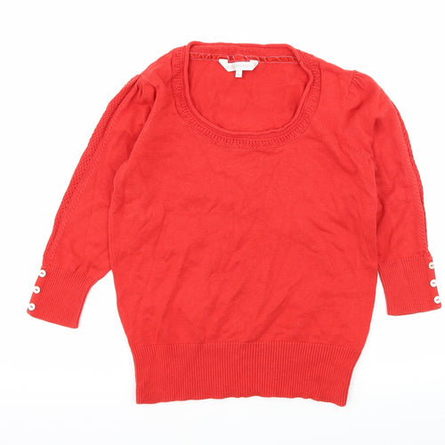 RJR.John Rocha Womens Red  Jersey Basic T-Shirt Size 12