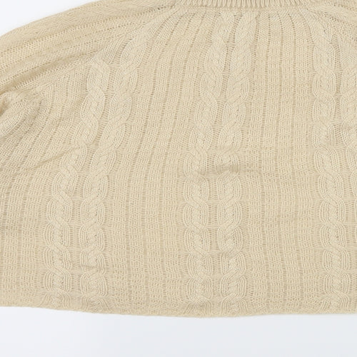 Preworn Womens Beige  Knit Pullover Jumper Size L
