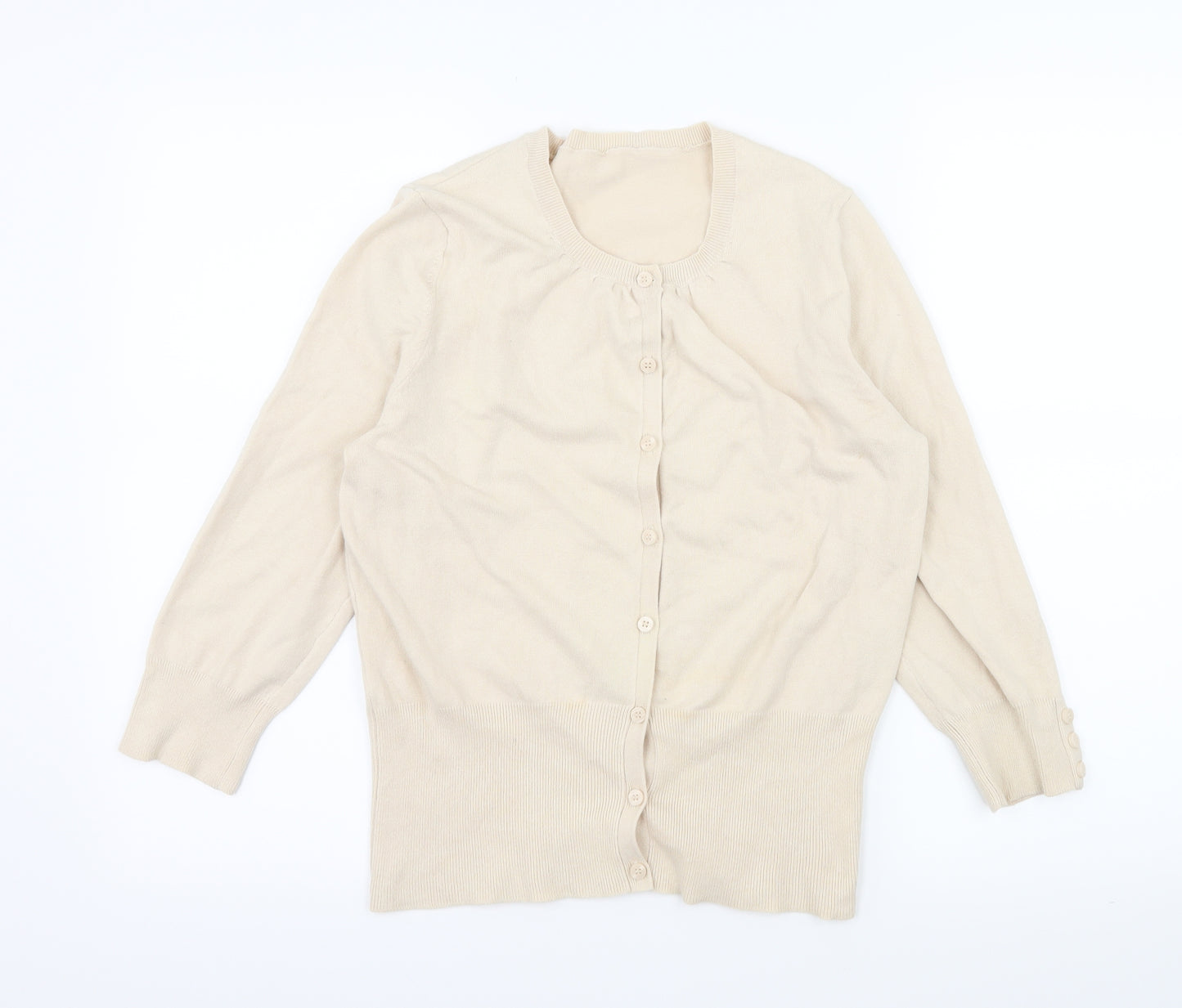 Debenhams Womens Ivory  Knit Cardigan Jumper Size 12