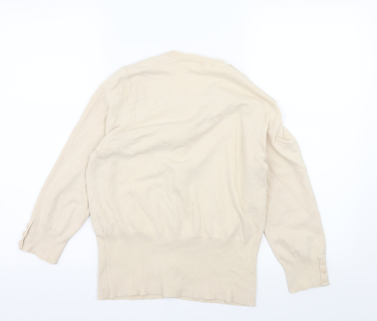 Debenhams Womens Ivory  Knit Cardigan Jumper Size 12