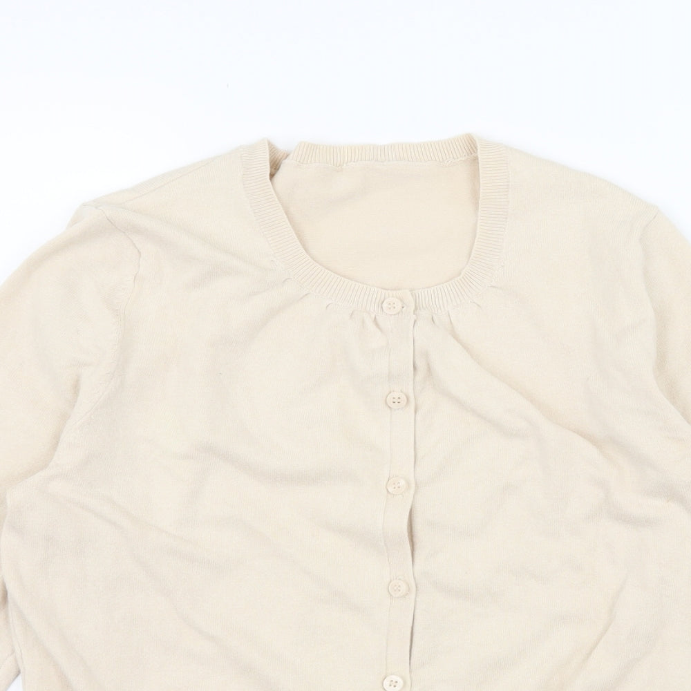 Debenhams Womens Ivory  Knit Cardigan Jumper Size 12