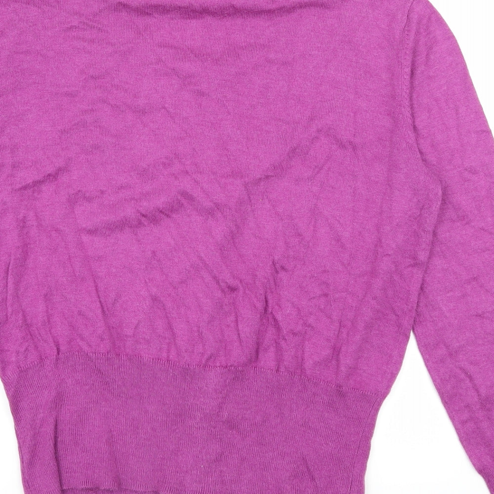 NEXT Womens Purple  Knit Cardigan Jumper Size L