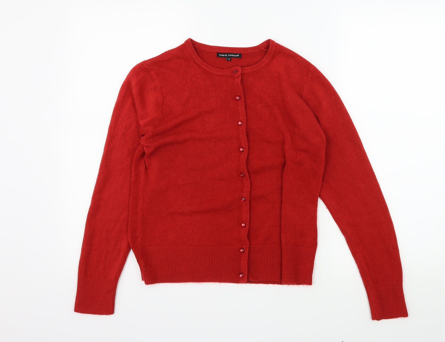 Debbie Morgan Womens Red   Cardigan Jumper Size S