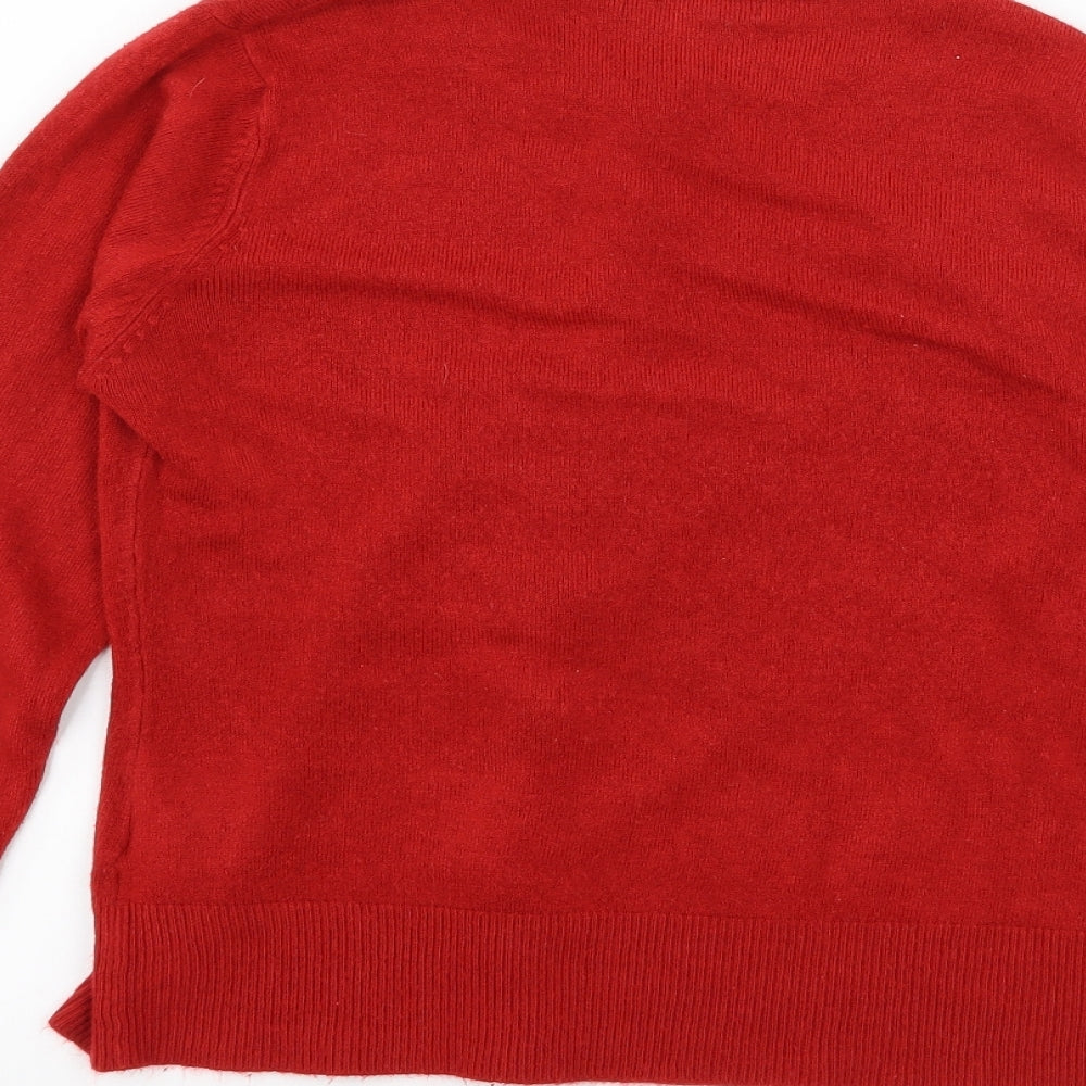 Debbie Morgan Womens Red   Cardigan Jumper Size S