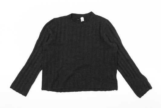 Front view of Divided by H&M women’s gold knit jumper, size M