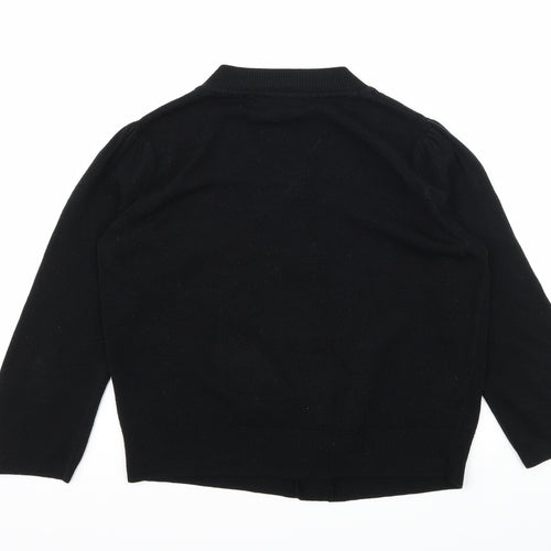 Papaya Womens Black  Knit Cardigan Jumper Size 12