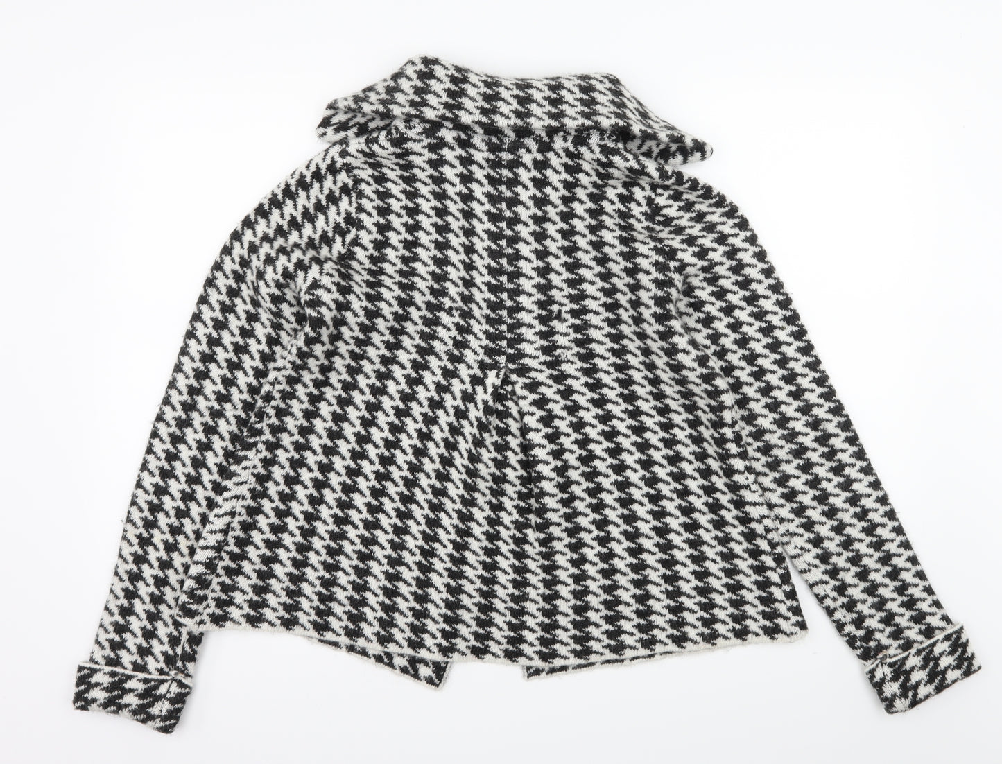 Kenar Womens Brown Houndstooth Knit Cardigan Jumper Size S
