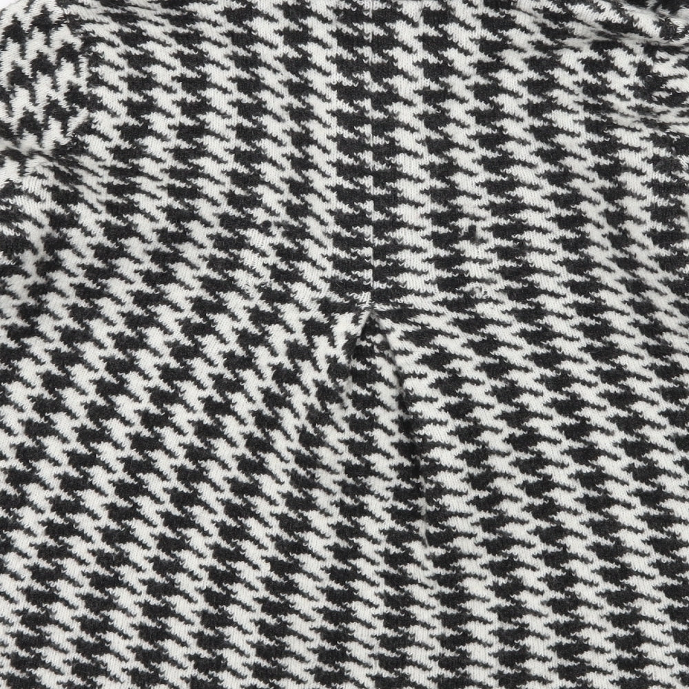 Kenar Womens Brown Houndstooth Knit Cardigan Jumper Size S
