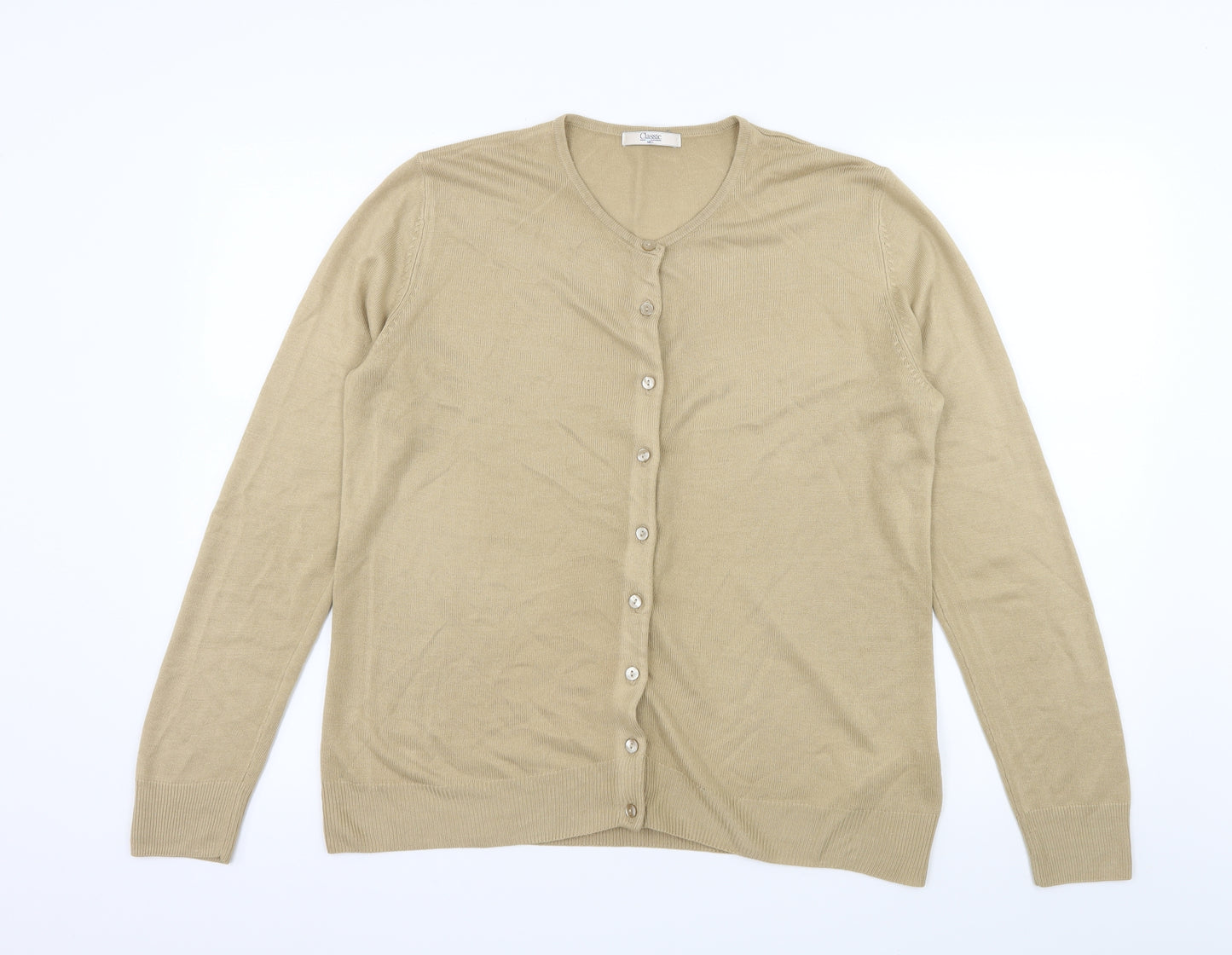 Marks and Spencer Womens Brown  Knit Cardigan Jumper Size 12