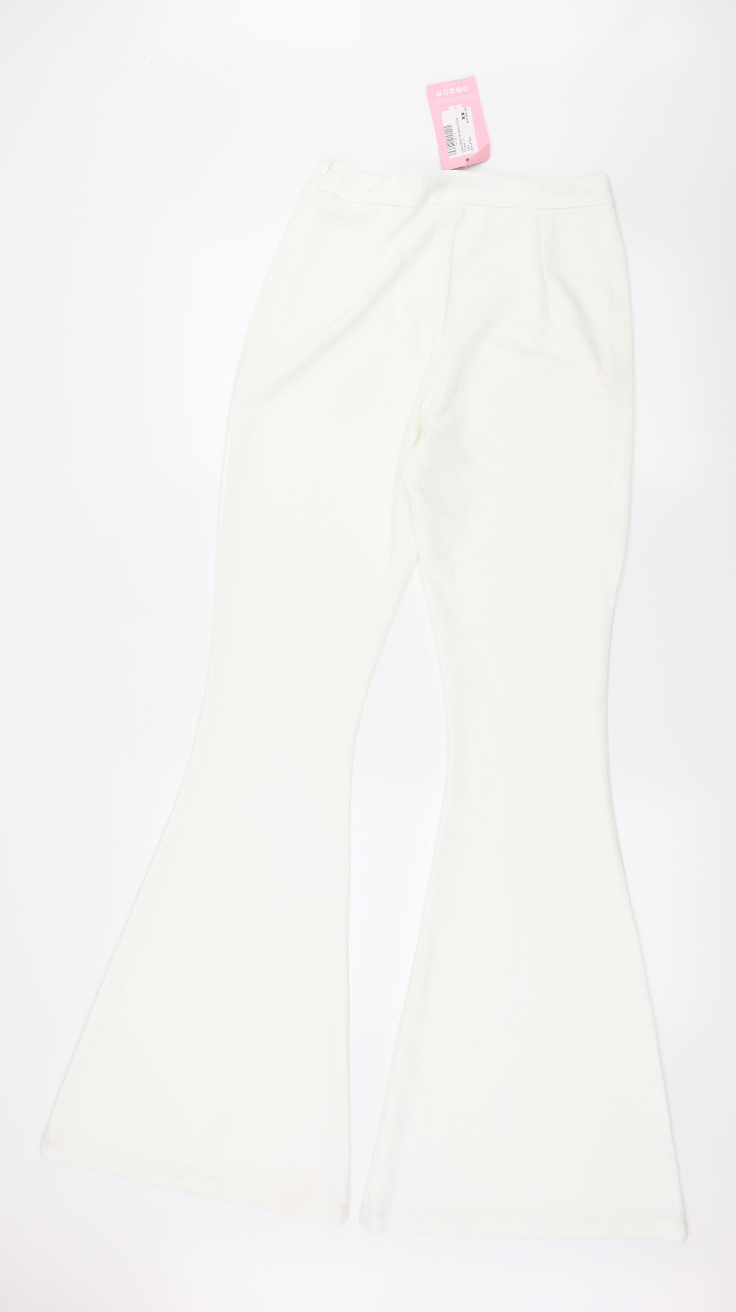 Missy Empire Womens White    Trousers Size 10 L33 in
