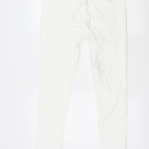 Phase Eight Womens White  Denim Skinny Jeans Size 12 L28 in