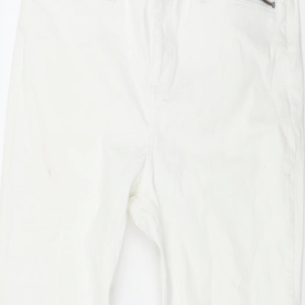 Phase Eight Womens White  Denim Skinny Jeans Size 12 L28 in