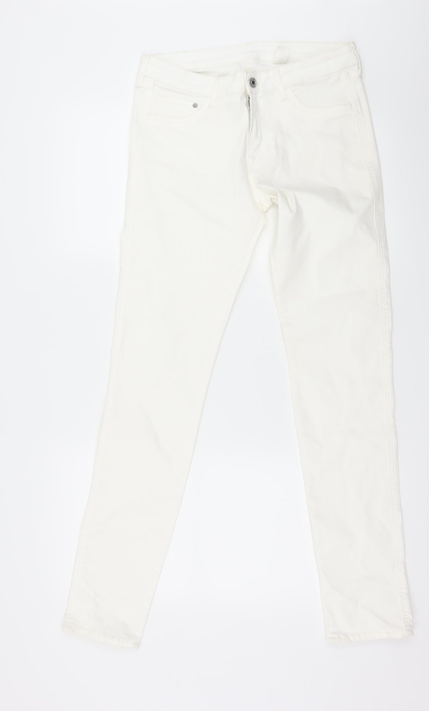 H&M Womens White  Denim Skinny Jeans Size 29 in L32 in