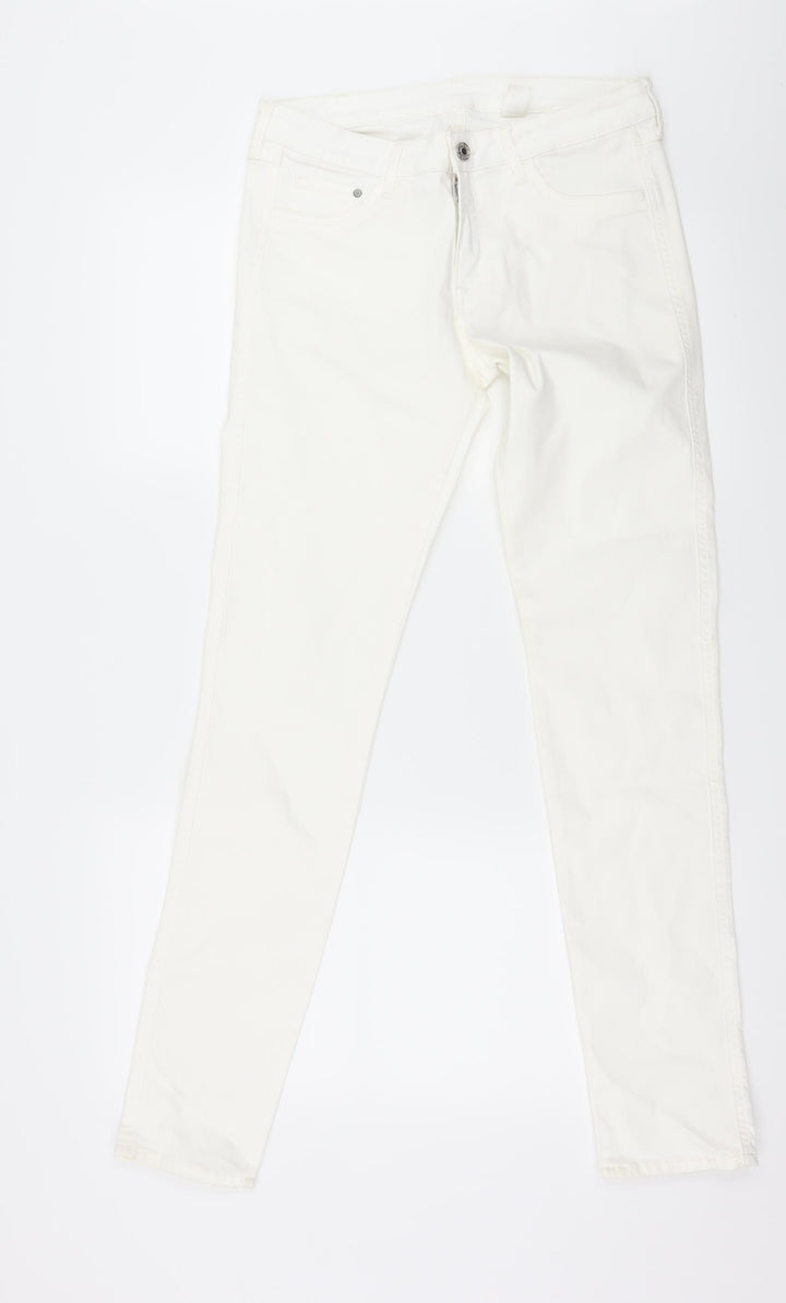 H&M Womens White  Denim Skinny Jeans Size 29 in L32 in