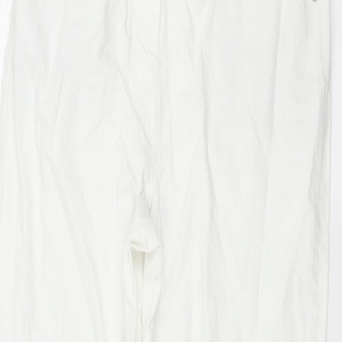 DASH Womens White  Denim Straight Jeans Size 14 L29 in