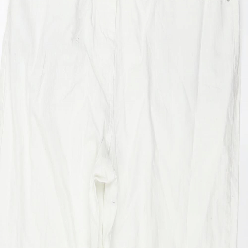 DASH Womens White  Denim Straight Jeans Size 14 L29 in