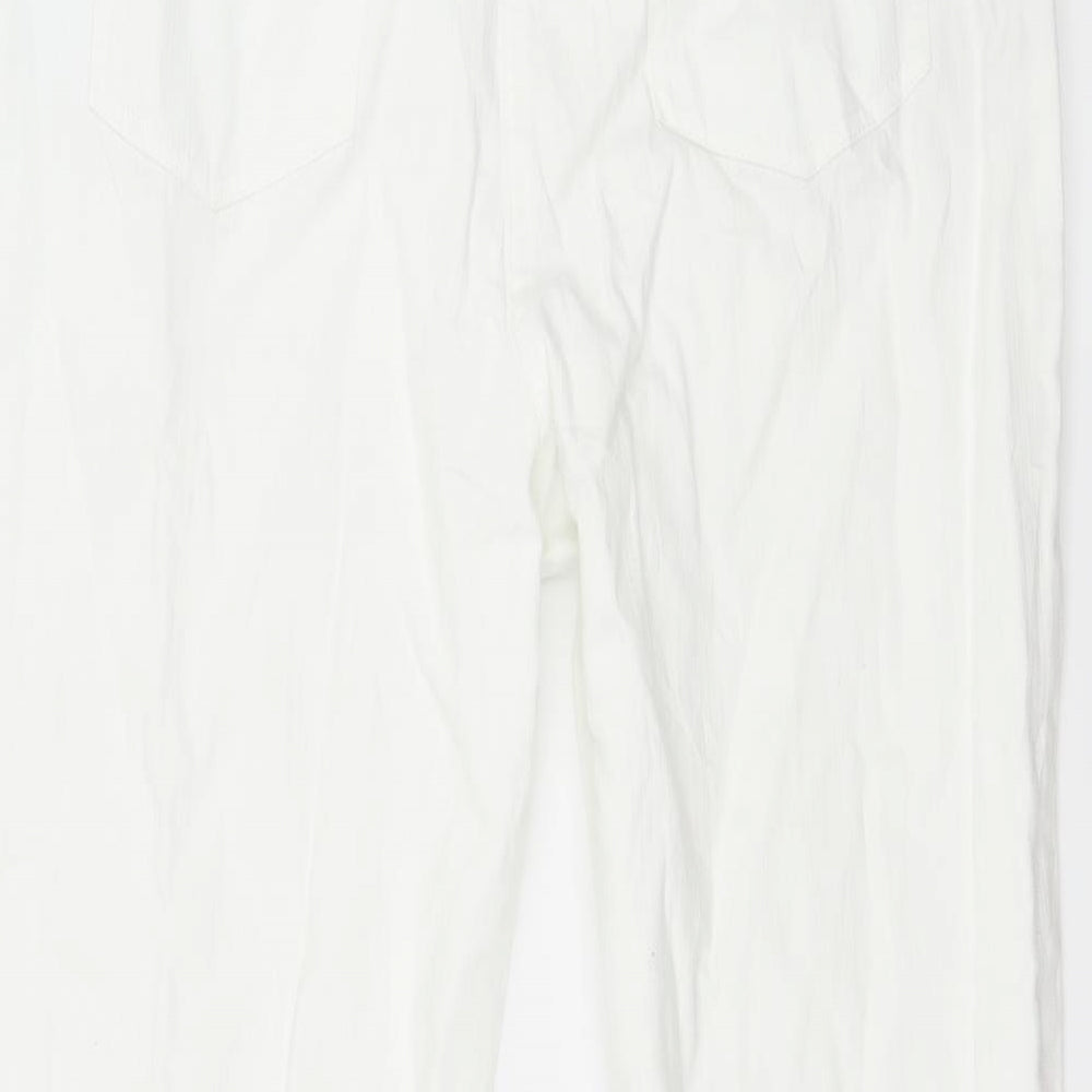 DASH Womens White  Denim Straight Jeans Size 14 L29 in