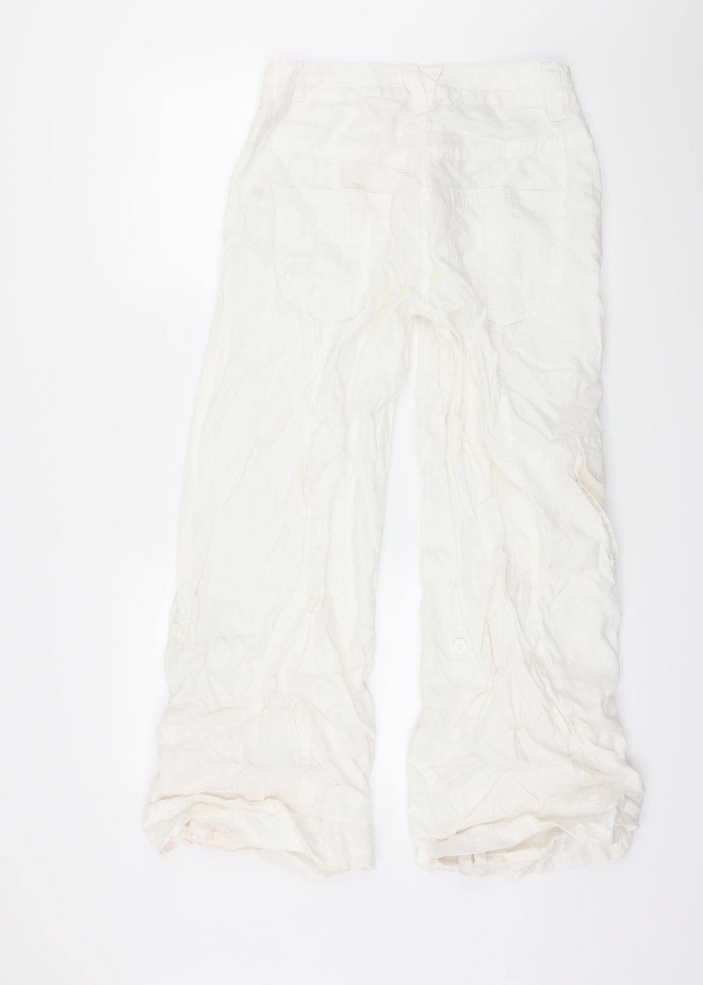 South Womens White   Trousers  Size 10 L27 in