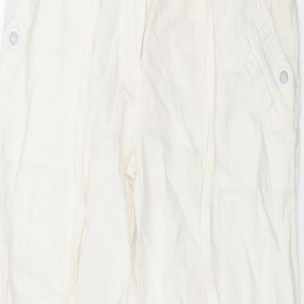 South Womens White   Trousers  Size 10 L27 in