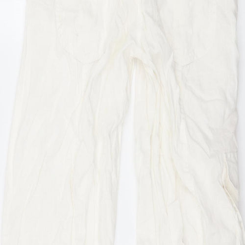 South Womens White   Trousers  Size 10 L27 in