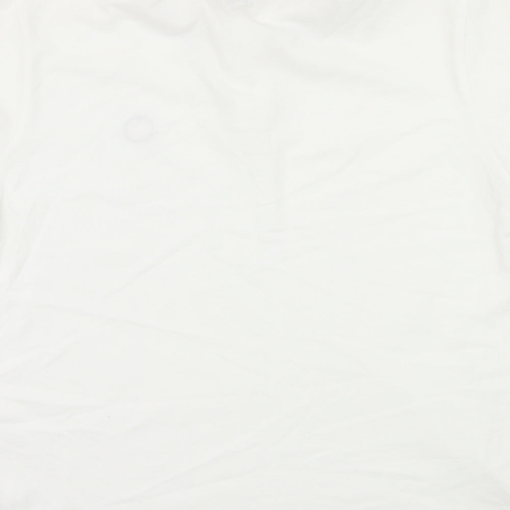 Pretty Green Mens White Striped Jersey  Polo Size L
