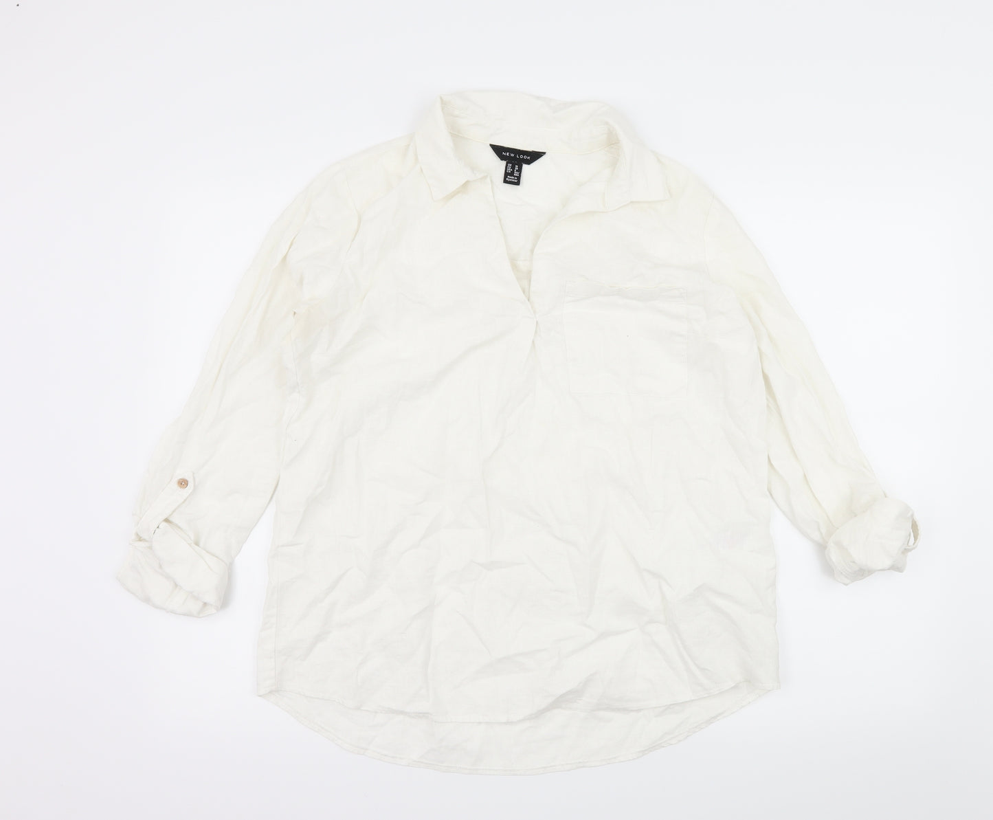 New Look Womens White   Basic Blouse Size 10