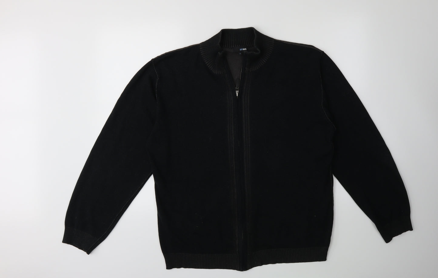 Peter Werth Mens Black   Cardigan Jumper Size XL