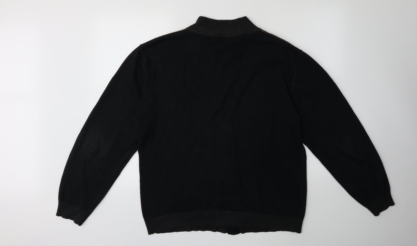Peter Werth Mens Black   Cardigan Jumper Size XL
