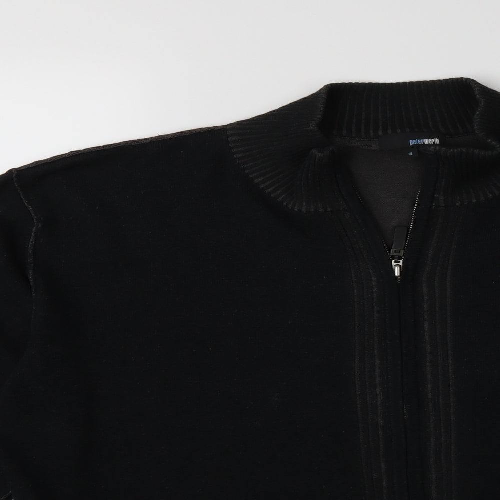Peter Werth Mens Black   Cardigan Jumper Size XL