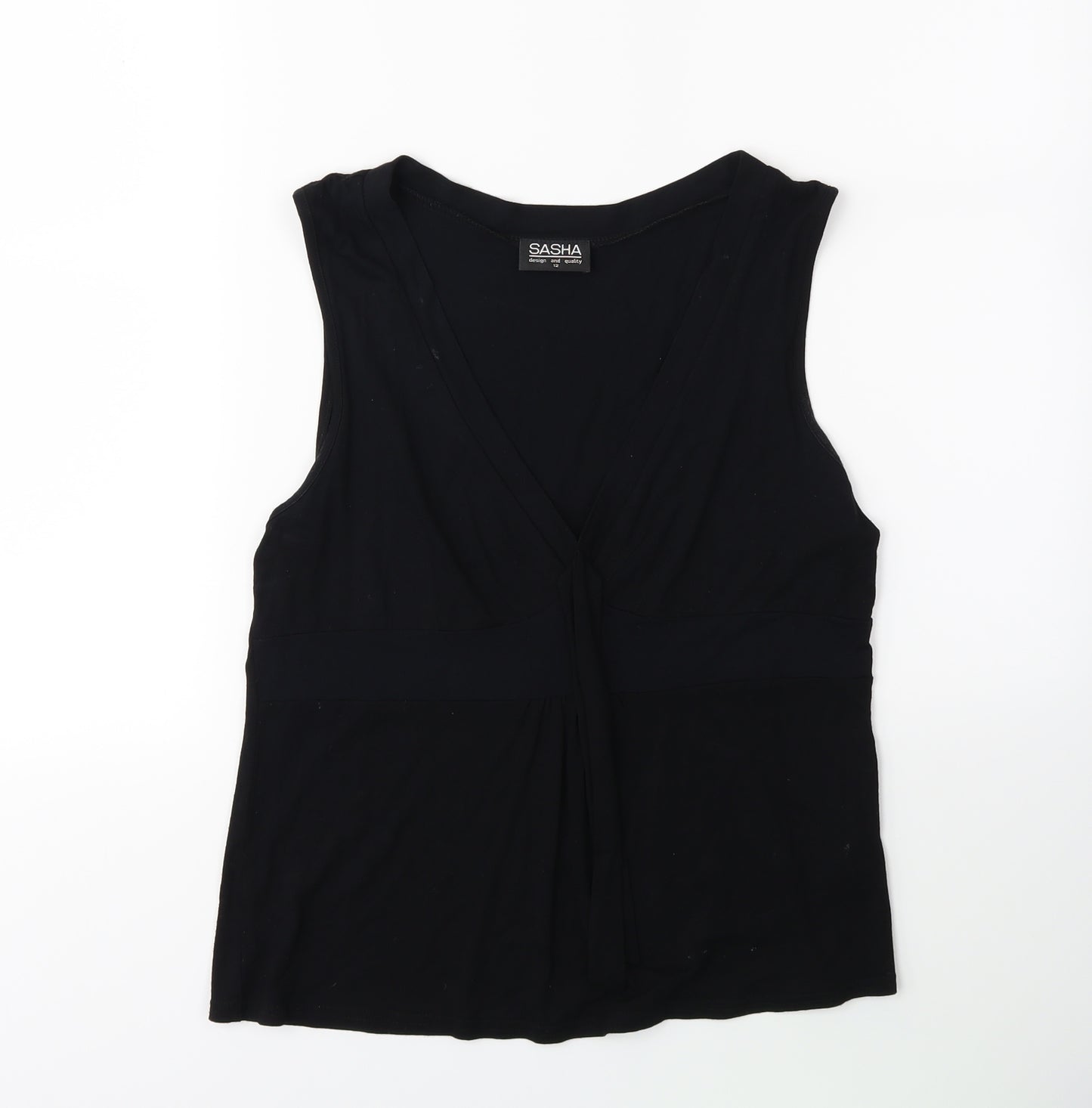 Sasha Womens Black   Basic Tank Size 12