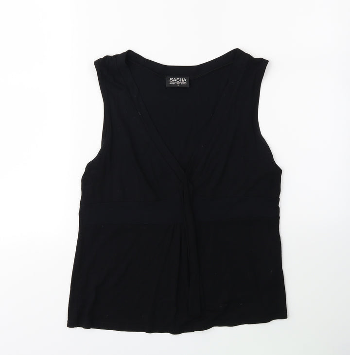 Sasha Womens Black Basic Tank Size 12