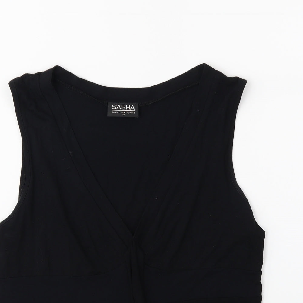 Sasha Womens Black   Basic Tank Size 12