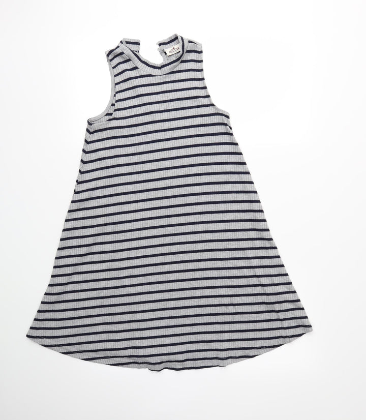 Hollister Womens Grey Striped Basic Tank Size S