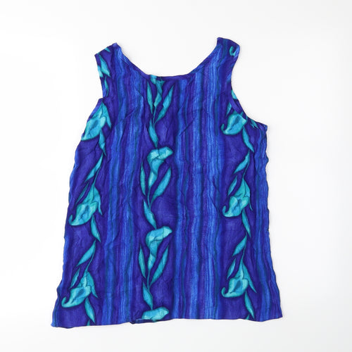 Anne Morella Womens Blue   Basic Tank Size 12