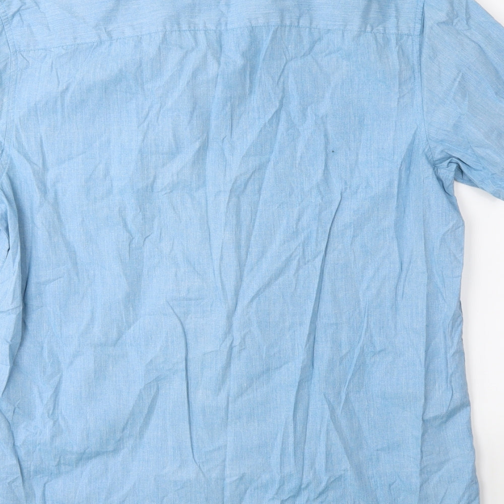 Topman Mens Blue    Button-Up Size L