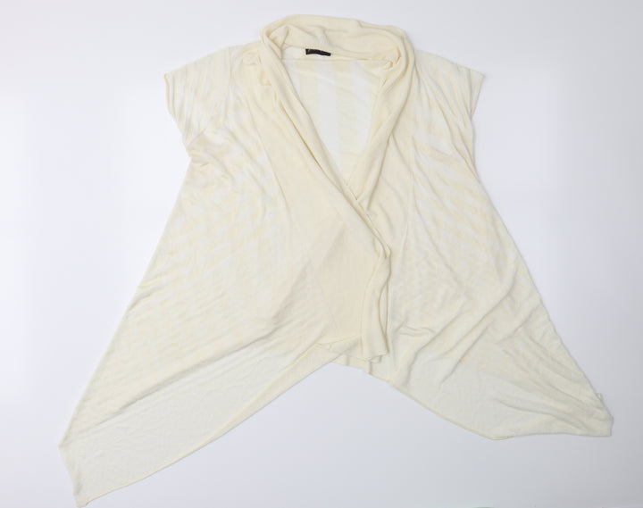Principles Womens Gold Striped Cardigan Jumper Size 16