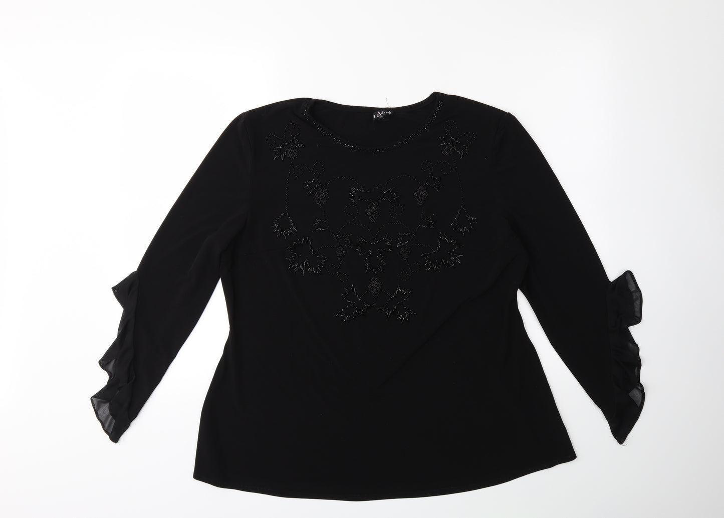 Preworn Womens Black   Basic T-Shirt Size XL