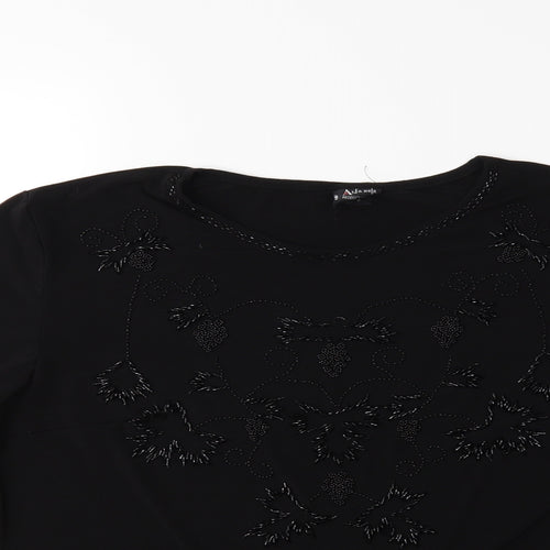 Preworn Womens Black   Basic T-Shirt Size XL