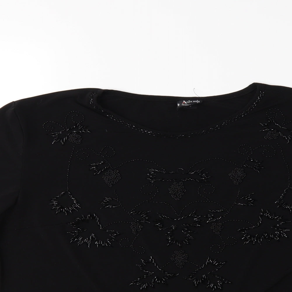 Preworn Womens Black   Basic T-Shirt Size XL