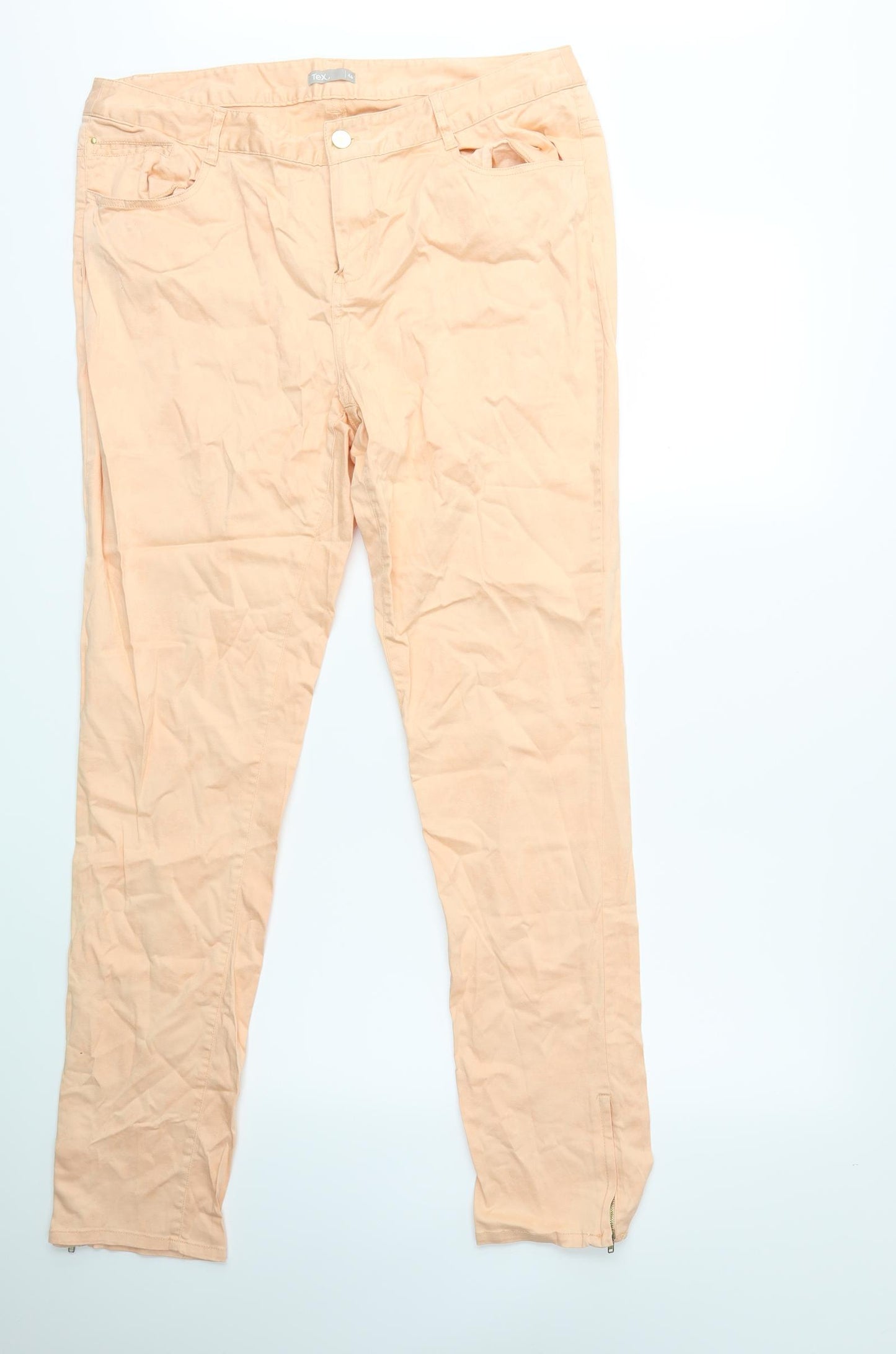 TEX Womens Pink Floral  Skinny Jeans  L32 in