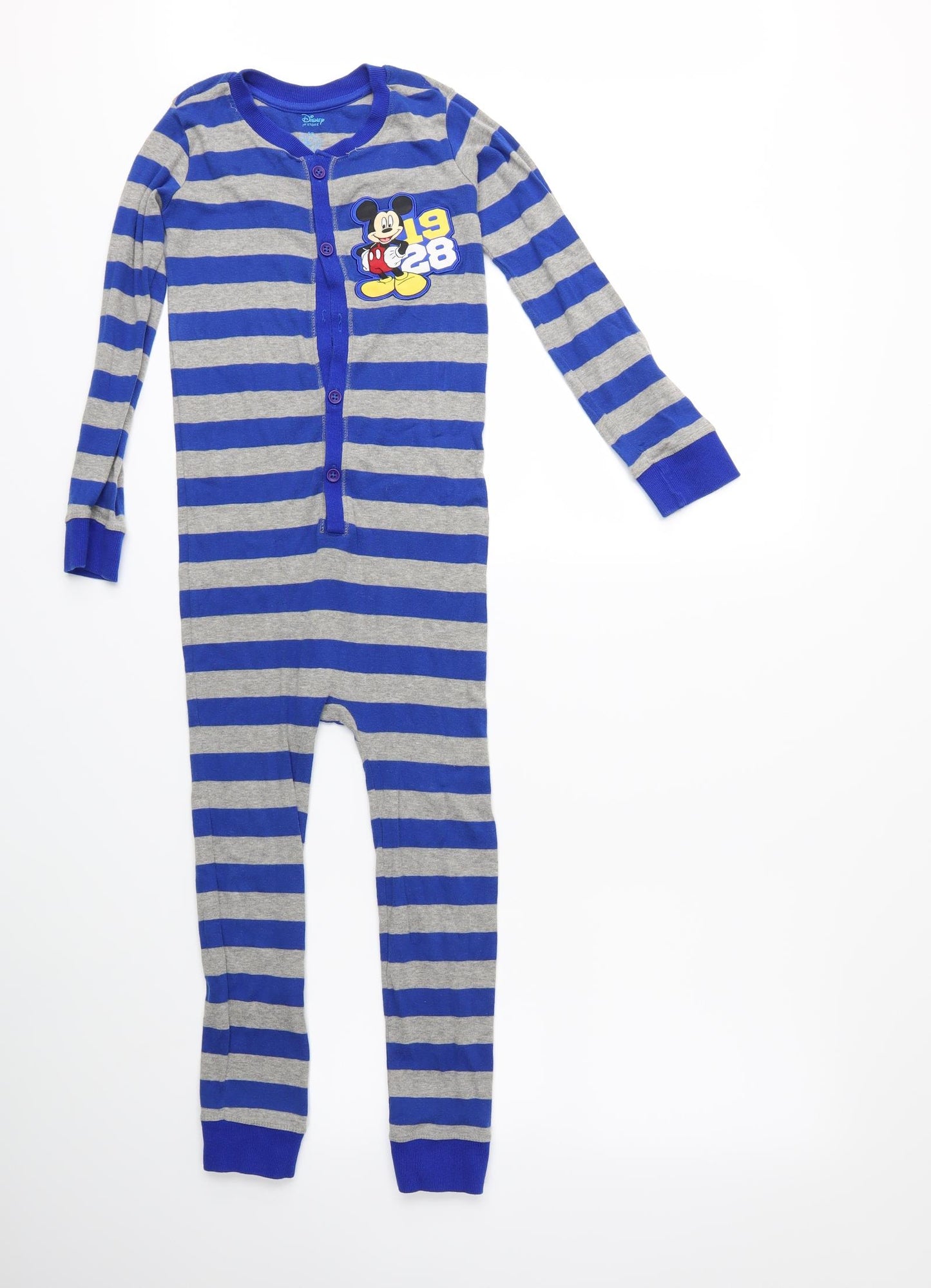 Disney Boys Grey Striped   One Piece Size 5-6 Years  - MICKEY MOUSE